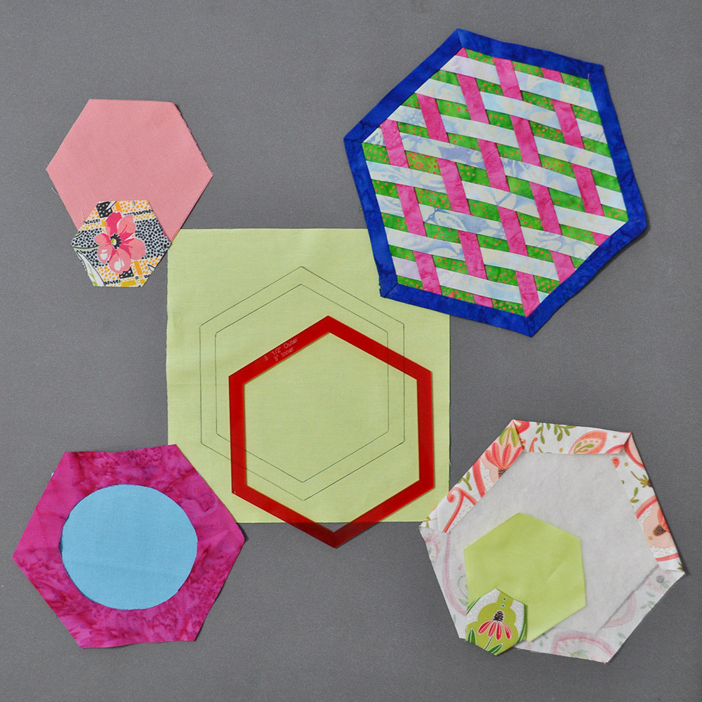 Hexagon Templates For hand and machine piecing in quilting